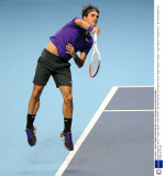 Roger Federer In Action - Roger Federer V David Ferrer - Apt Tennis World Tour Finals At The 02.