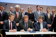 Königin Maxima beim Symposium zur Mikrofinanzierung in der Hauptverwaltung der Rabobank in Utrecht