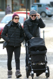 Charlotte Casiraghi and  Gad Elmaleh with bay in Gstaad (K)