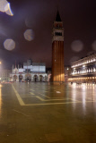 Flooded Venice by night