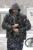 Hugh Jackman gets caught up in the snow