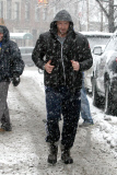 Hugh Jackman gets caught up in the snow