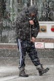 Hugh Jackman gets caught up in the snow
