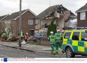 Gas explosion demolishes houses in Clacton, Essex, Britain - 05 Feb 2014