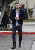 Ben Affleck drinking a much needed coffee
