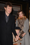 Milla Jovovich and family at Scott's restaurant, London, Britain - 10 Feb 2014