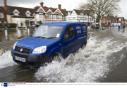 Businesses and homes prepare to evacuate in flood-hit Datchet, Berkshire, Britain - 10 Feb 2014