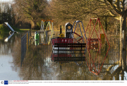 Businesses and homes prepare to evacuate in flood-hit Datchet, Berkshire, Britain - 10 Feb 2014