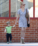 January Jones Out With Her Son Xander In Los Angeles 