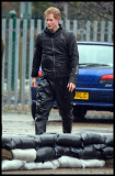 Prince William and Harry put snadbags out in the floods