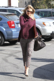 Ali Larter arrives at her office looking Cute and Casual