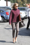 Ali Larter arrives at her office looking Cute and Casual