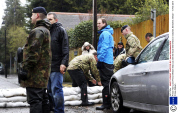 Prince Harry and Prince William help out with the flood relief efforts in Datchet, Berkshire, Britain - 14 Feb 2014