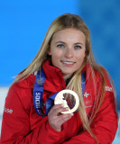 Sotschi 2014: Ski Alpin - Abfahrtslauf der Frauen Siegerehrung