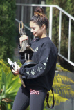 Vanessa Hudgens picks up a few items from her parents house