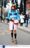 Street Style, Autumn Winter 2014, Milan Fashion Week, Italy - 21 Feb 2014