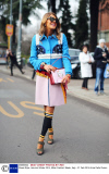 Street Style, Autumn Winter 2014, Milan Fashion Week, Italy - 21 Feb 2014