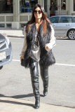 Kourtney Kardashian rocks her outfit arriving for lunch