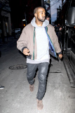 Kim Kardashian heads back the apartment with her fiance Kanye West