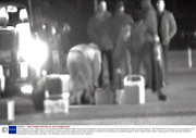 CCTV grabs of man suspected to be ousted Ukrainian President Viktor Yanukovych fleeing the country by helicopter from presidential compound, Kiev, Ukraine - 23 Feb 2014