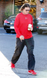 EXCL Bruce Jenner looking sad getting coffee