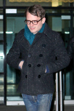 *EXCLUSIVE* Elijah Wood keeps himself warm in the Big Apple