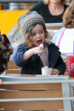 Rachel Zoe takes her toddler Skyler out for their daily frozen yogurt fix