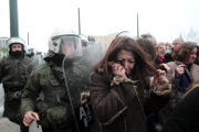 Protesters Clash With Police in Athens