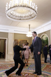 The Prince of Asturias Felipe de Borbon in several hearings in Zarzuela Palace