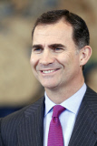 The Prince of Asturias Felipe de Borbon in several hearings in Zarzuela Palace