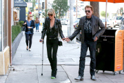 *EXCLUSIVE* Johnny Hallyday gives his wife Laeticia a Helping Hand