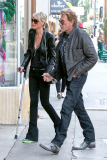 *EXCLUSIVE* Johnny Hallyday gives his wife Laeticia a Helping Hand