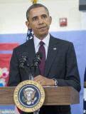 DC: Obama Visits Powell Elementary School