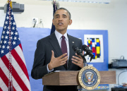 DC: Obama Visits Powell Elementary School