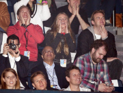 Cressida Bonas heckles Prince Harry at Wembley Arena in London
