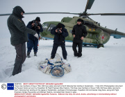 Three crew members of Soyuz TMA-10M have safely returned to Earth following their landing in Kazakhstan - 11 Mar 2014
