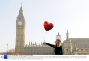 Global recreation of Banksy "Girl with Red Balloon" to mark the 3rd anniversary of the Syria crisis, London, Britain - 13 Mar 2014