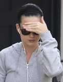 Katy Perry feeling shy in her workout gear