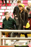 Lea Michele and Kevin McHale go underground for "Glee"