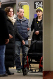 Lea Michele and Kevin McHale go underground for "Glee"