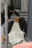 Blake Lively braves the cold weather while filming 'Age of Adaline' **NO Canada, Germany, Austria**