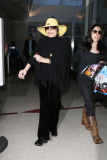 Liza Minnelli arrives in Los Angeles with a smile