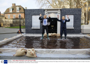 Greenpeace activists protest at Old Palace Yard, London, Britain - 20 Mar 2014