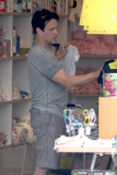 Anna Paquin and Stephen Moyer enjoy a stroll with the kids