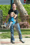 *EXCLUSIVE* Mike Comrie and Luca have a blast together!