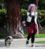 Kelly Osbourne 'Picks Up' After Her Bulldog Willy While Out for a Walk