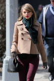 Taylor Swift gets caught up in the wind