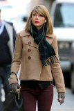 Taylor Swift gets caught up in the wind