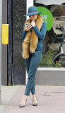 EXC -LYDIA ROSE BRIGHT GRABS A COFFEE BEFORE HEADING TO HER SHOP!