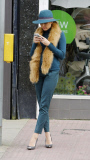 EXC -LYDIA ROSE BRIGHT GRABS A COFFEE BEFORE HEADING TO HER SHOP!